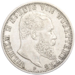 2 марки 1907 года F Германия (Вюртемберг)