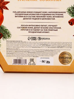 Подарочный набор новогодний Тёплые объятия, гель для душа 300 мл и лосьон для тела 85 мл, URAL LAB