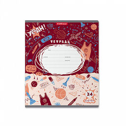 Цена за 10 шт. Тетрадь школьная ученическая ErichKrause Cosmic Trash, 24 листа, клетка (в плёнке по 10 шт.)_MIX-PACK  фото 6