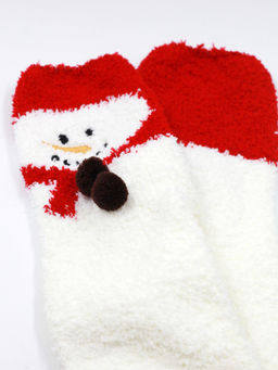 Носки НГ махровые р.35-40 Christmas Снеговик на красном - Krumpy фото 4