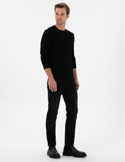 Antrasit Slim Fit Pamuk Kar___ml_ Jean Pantolon