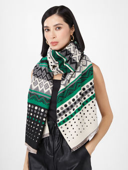 в составе ШЕРСТЬ и КАШЕМИР Большой, мягкий, теплый однотонный двусторонний палантин. - Tantino фото 7