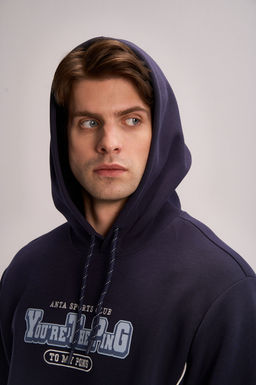 Худи Синий ANTA SPORTS CLUB Sweat Hoodie  фото 2
