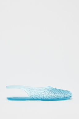 RUBBERISED-EFFECT SLINGBACK SHOES - Zara фото 2