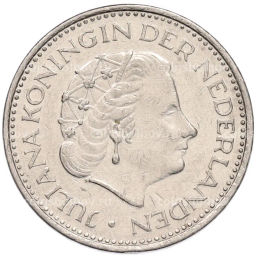 Монета 1 гульден 1976 года Нидерланды