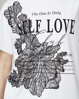 Футболка хлопковая оверсайз с аппликацией FDC005