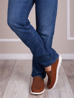 Слиперы мужские/ Слипоны повседневные 101-61-L1 Рыжий - Piniolo фото 3