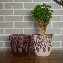 Кашпо 3,0/3,5 л Форест, арт. КШ-0973, 0974, 0975, 0976, 0977, 0978,0979,0980, 0981, 0982, 0983.... - Полимербыт фото 4