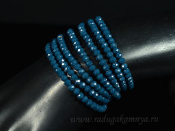 Бусы-браслет на резинке из циркона кукуруза гр.6мм зеленый хамелеон, 86см. Радуга камня  фото 40