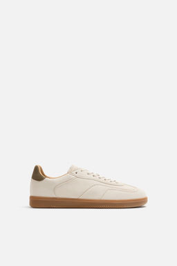 LEATHER TRAINERS WITH CONTRAST SOLE - Zara фото 5