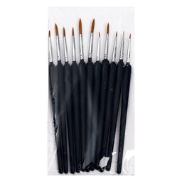 Набор кистей для рисования, нейлон, 11 штук: № 00000.000.00.0.1.2.3.4.5.6,7, Calligrata, круглые, деревянная ручка, международный размер