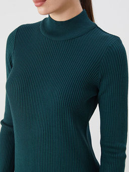 Yar?m Bal?k?? Yaka Triko Elbise