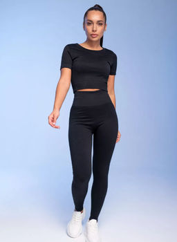 PELICAN, лосины спортивные женские, Черный  фото 4