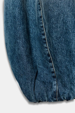 JEANS VOLUMEN GOMA DENIM TRF TIRO MEDIO / Marino - Zara фото 8