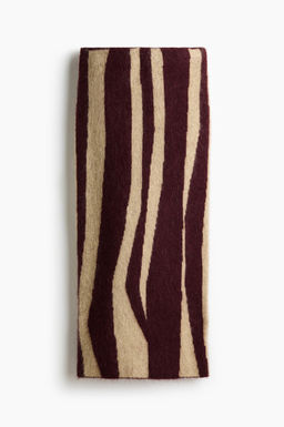 Falda en punto jacquard de mezcla de mohair