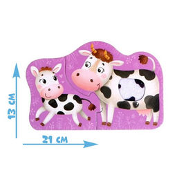 Макси пазлы с тактильными вставками Где чей малыш? - Puzzle time фото 2