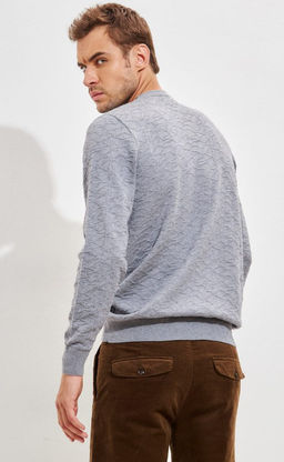 Джемпер мужской P321-15205 серый меланж - Primm фото 6