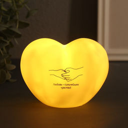 Фигурка светящаяся RISALUX Сердце. Руки, LED-ночник, 3хLR44, 8?11?7 см