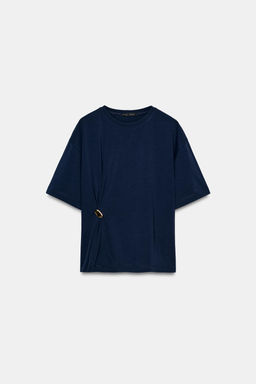 CAMISETA HEAVY COTTON APLIQUE / Marino