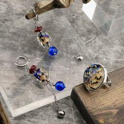 Серьги из муранского стекла SAPPHIRE GLORY LS3456