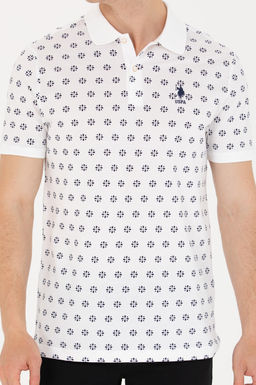 U. S. Polo Assn Мужская белая футболка с воротником-поло - U.s. polo assn фото 6