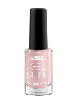 LuxVisage Лак для ногтей GEL SHINE тон 105 светлый розовый с золотым шиммером 9мл