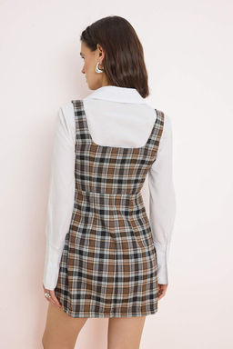 Cok Renkli Gomlekli Ekose / Kareli K?sa / Mini Dokuma Elbise TWOSS26EL00505 - Trendyolmilla фото 4