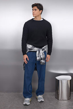 TRENDYOL MAN Ekru Casual Unisex Regular Fit Yunlu Bisiklet Yaka Sac Orgu Detayl? Triko Kazak TMNAW22KZ2059 - Trendyolmilla фото 66