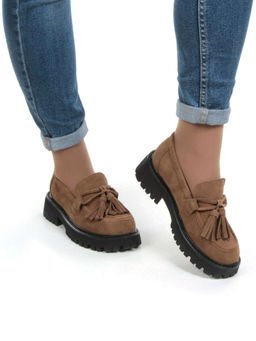 5929-5 BROWN Лоферы женские - No name фото 3