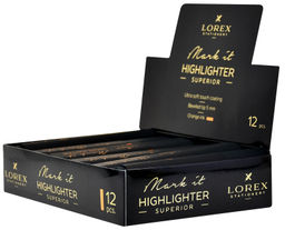 Цена за 2 шт. Маркер текстовый LOREX Mark it SUPERIOR 1-5 мм оранжевый неон, скошенный, soft touch