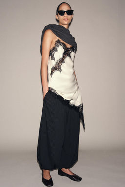 ZW COLLECTION PINSTRIPE BALLOON TROUSERS - Zara фото 2