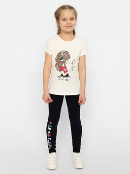 CRB wear/CWKG 70266-22-331 Брюки модель легинсы для девочки,черный/Ex.Cherubino  фото 3