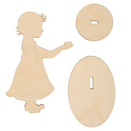 Заготовка для декорирования Mr. Carving КЛ-18 Подсвечник Ангел фанера 9.1 х 9.1 х 10.8 см