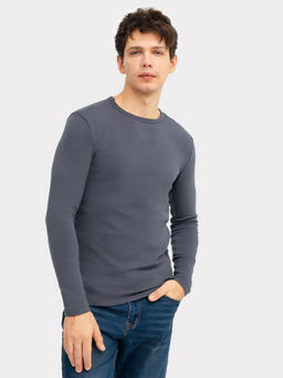 Лонгслив мужской в сером цвете графит 121862/1