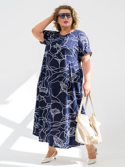 100% ХЛОПОК Платье женское Маки - Оптима фото 7