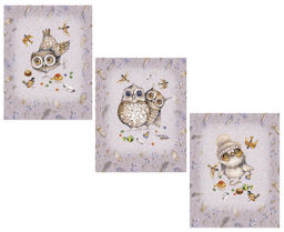 Комплект полотенец 48*60 см, 3 шт., рогожка (Сладкий Я)