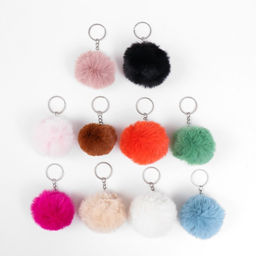 Цена за 12 шт. Брелок для ключей на кольце Пушистик. Помпон, на сумку, рюкзак, d=5 см, МИКС - Simaland фото 6