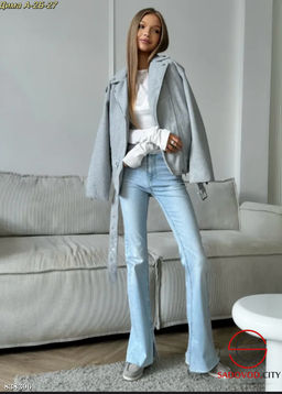 Пальто женское с поясом - Bruno фото 2