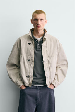 CROPPED FIT FIREMAN CLASP JACKET - Zara фото 2