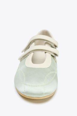 SATIN EFFECT TOPSTITCHED BALLERINAS - Zara фото 6