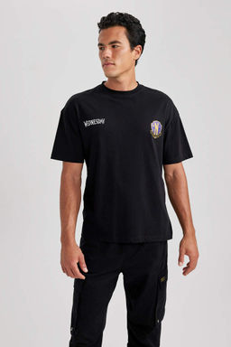 Футболка Wednesday Comfort Fit с круглым вырезом и короткими рукавами из 100 % хлопка - Defacto фото 3