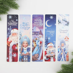 Набор картонных закладок 5 шт Волшебная зима - Artfox фото 2