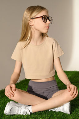 Укороченная футболка для девочки Happyfox