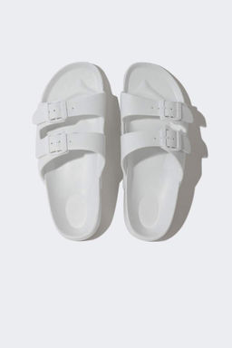 Мужские тапочки Eva на плоской подошве с двойной полосой - Defacto фото 7