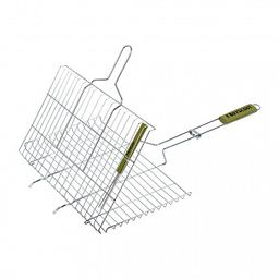 Решетка-гриль для стейков, большая с вилкой, веер в ПОДАРОК, 70(+5)x45x27x2 cм