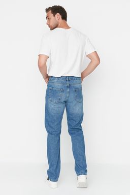 TRENDYOL MAN Mavi %100 Pamuk Straight Fit Jeans TMNAW23JE00011 - Trendyolmilla фото 9
