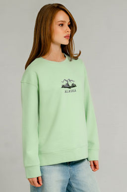 Арт.15112 Свитшот женский 44-52 (5 шт) Цвет:салатовый