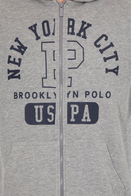 U. S. Polo Assn / Мужской серый меланжевый вязаный кардиган - U.s. polo assn фото 12