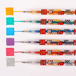 Набор гелевых ручек с блёстками, 6 цветов, Тачки - Disney фото 2