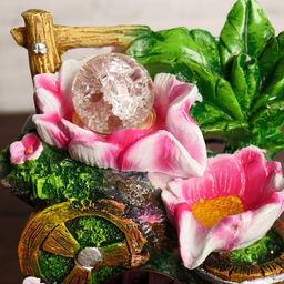 Фонтан настольный «Цветущий сад», 12×20 см, с подсветкой